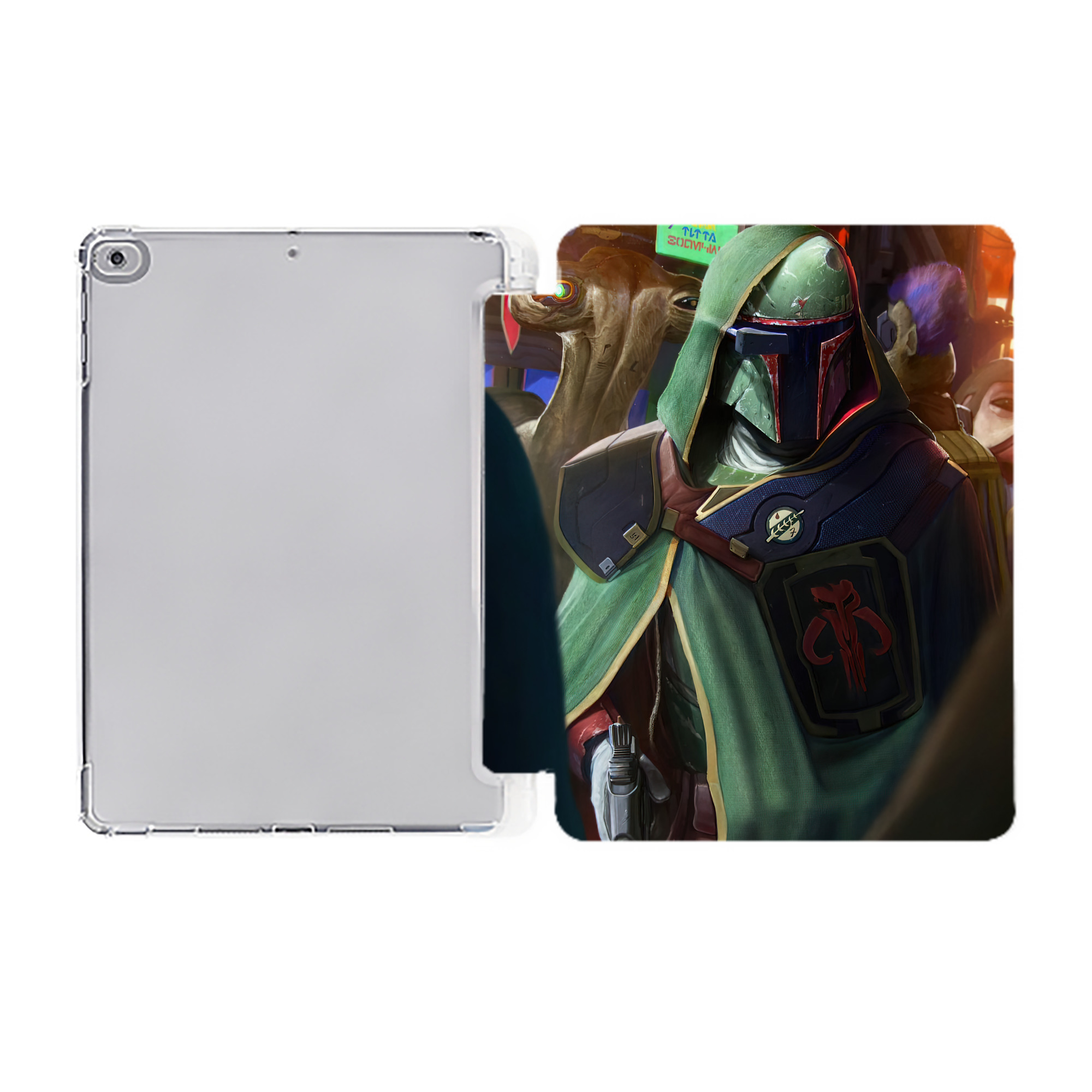 （画像用） スター・ウォーズ Star Wars IPad ケース ペン収納付き 三つ折りスタンド PUレザー×シリコン 対応機種9.5/10.5/10.9インチ